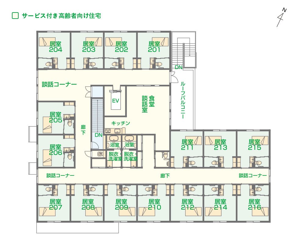 エイジフリーハウス相模原相模大野 間取図