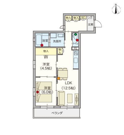 ヘーベルVillage江古田の森 間取図