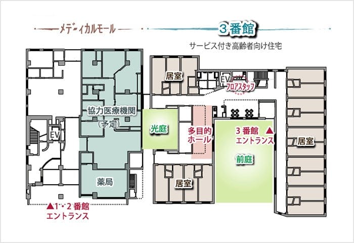 介護付有料老人ホームオアシス１･２番館 間取図