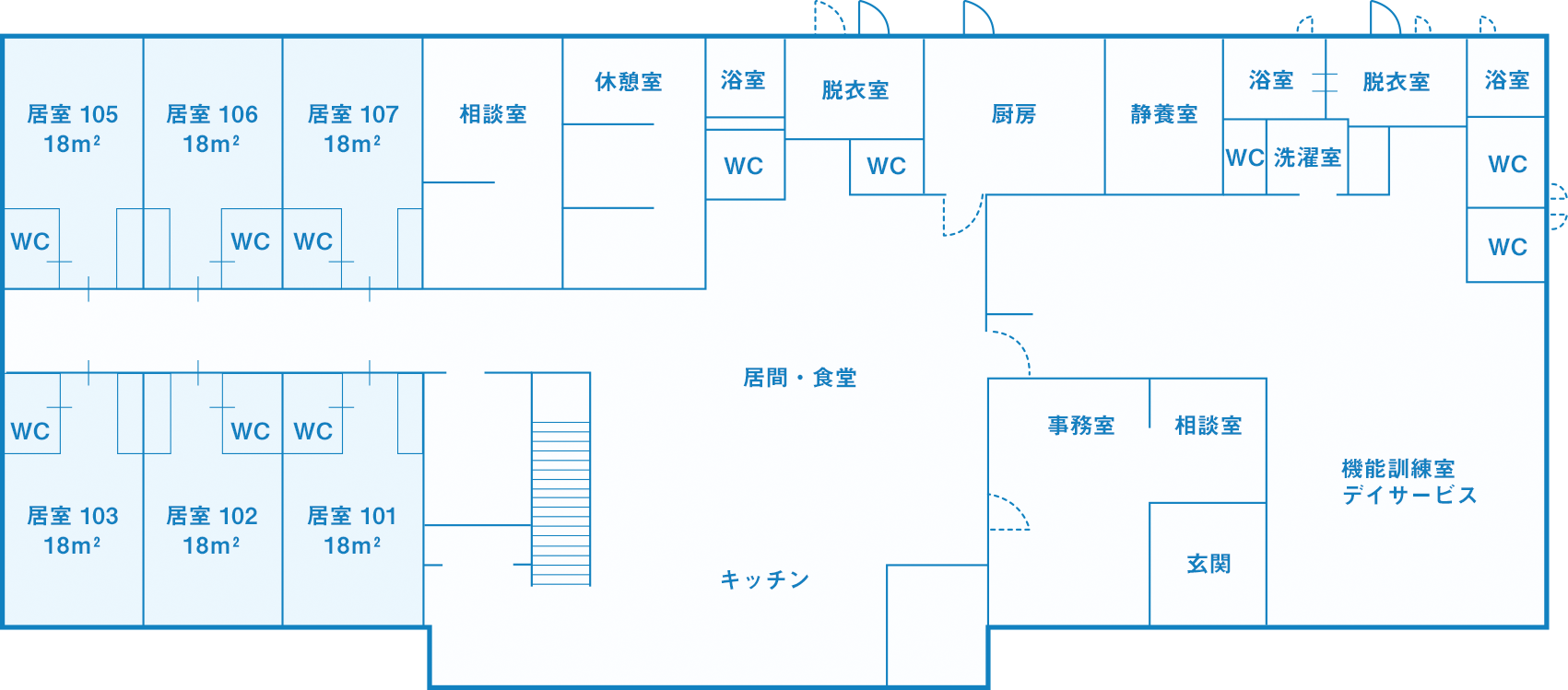 サービス付き高齢者住宅スマイル 間取図