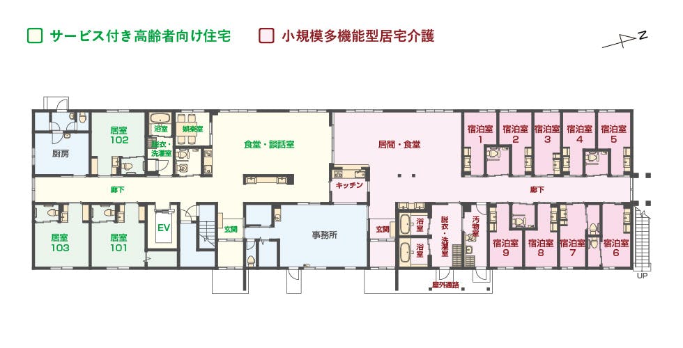 エイジフリーハウス京都大宅 間取図