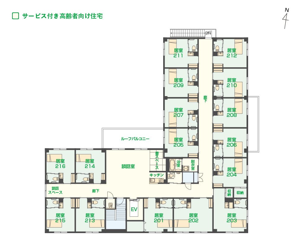 エイジフリーハウス八王子高倉町 間取図