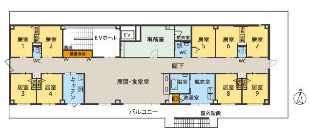 ツクイ大田多摩川グループホーム 間取図