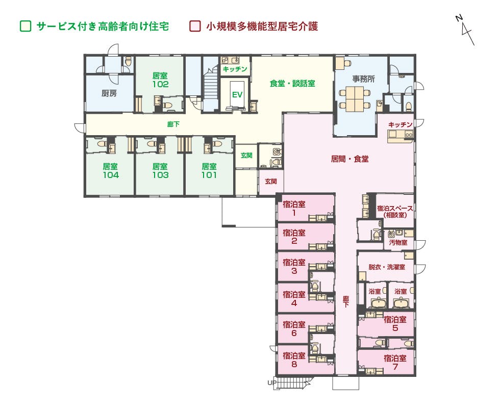 エイジフリーハウス千葉稲毛町 間取図