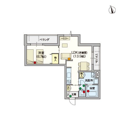 へーベルVillage東伏見 間取図