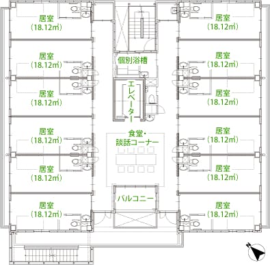 アルファリビング広島中広 間取図