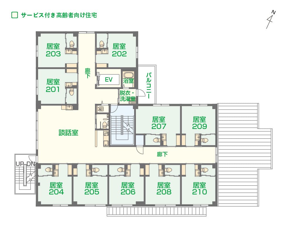 エイジフリーハウス京都山科新十条 間取図