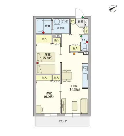 ヘーベルVillage橋本5丁目 間取図