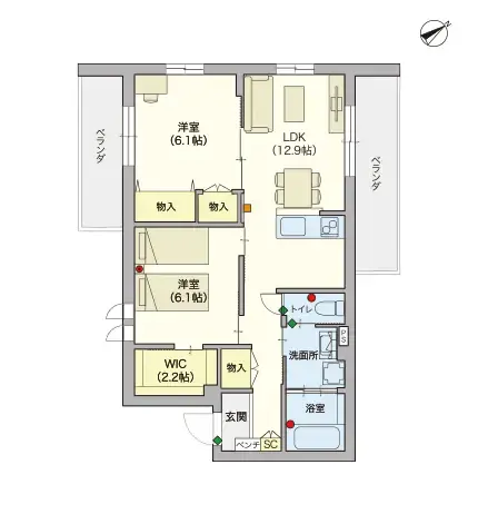 ヘーベルVillage橋本5丁目 間取図
