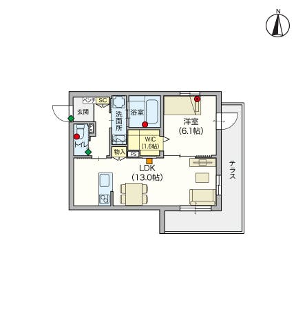 ヘーベルVillage武蔵新城Ⅱ 間取図