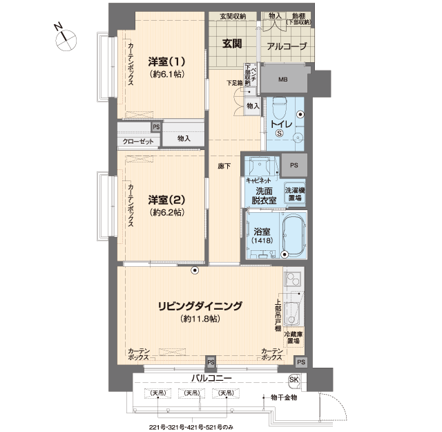 ベルパージュ大阪帝塚山 間取図