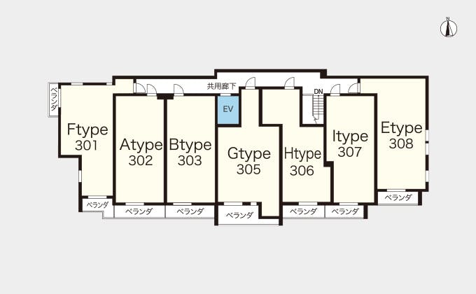 ヘーベルVillage町屋 間取図