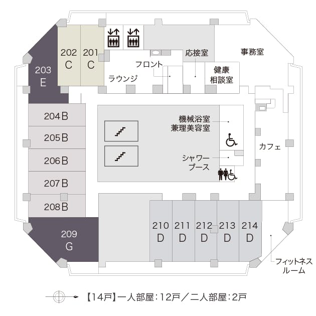 ツクイ・ののあおやま 間取図