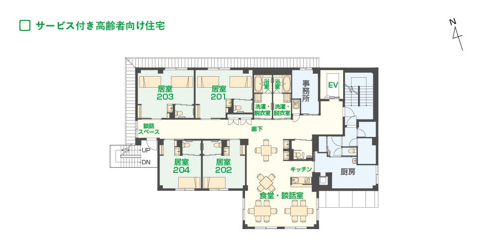 エイジフリーハウス大阪帝塚山 間取図