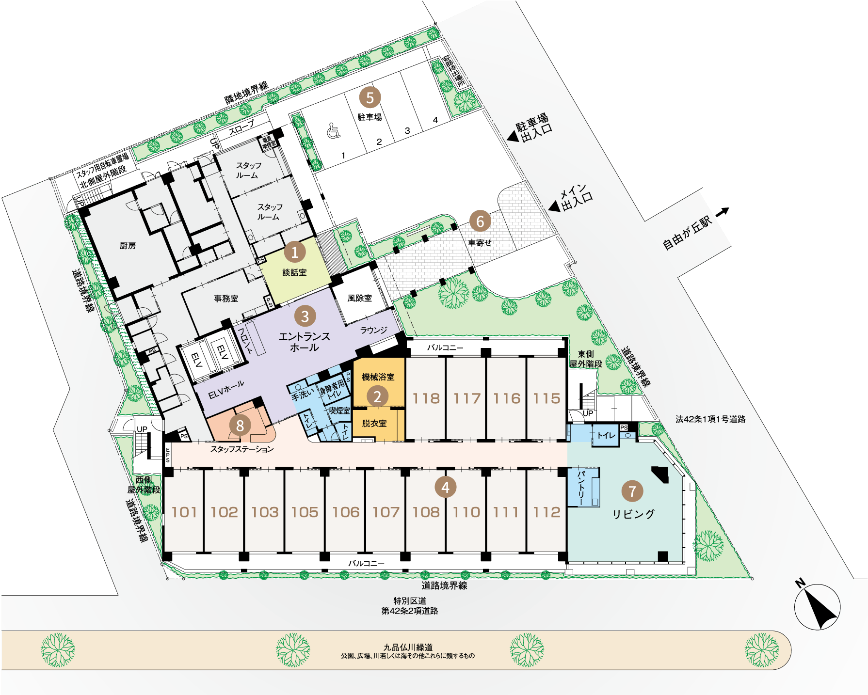 東急ウェリナケア自由が丘 間取図