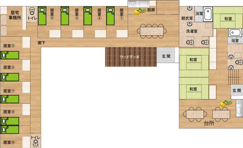 ガーデンハウスさっちゃんの家 間取図