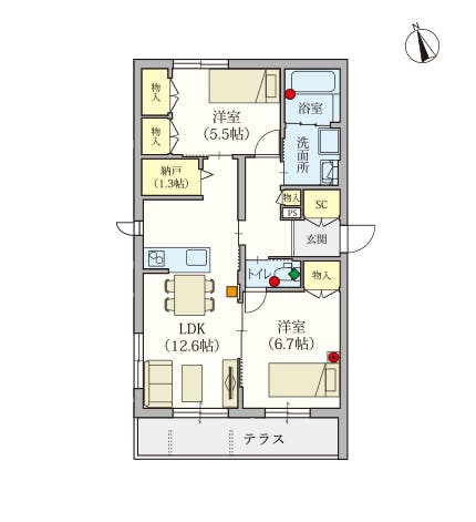 ヘーベルVillage鷺宮3丁目～Vilkas鷺宮～ 間取図