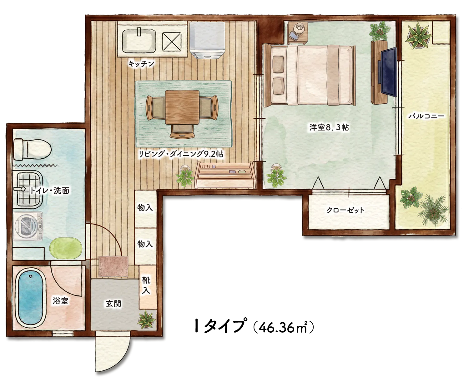 エバーライフ西大寺 間取図