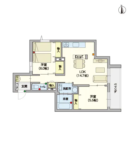 ヘーベルVillage十条 間取図