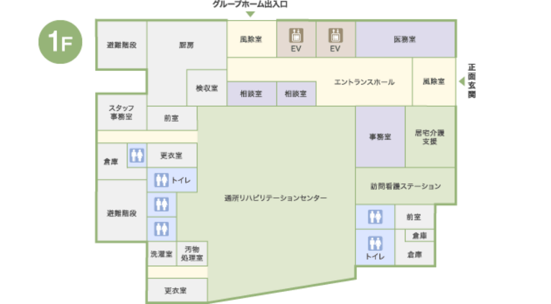 ケアセンターけやき 間取図
