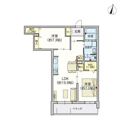 ヘーベルVillage中央林間 間取図