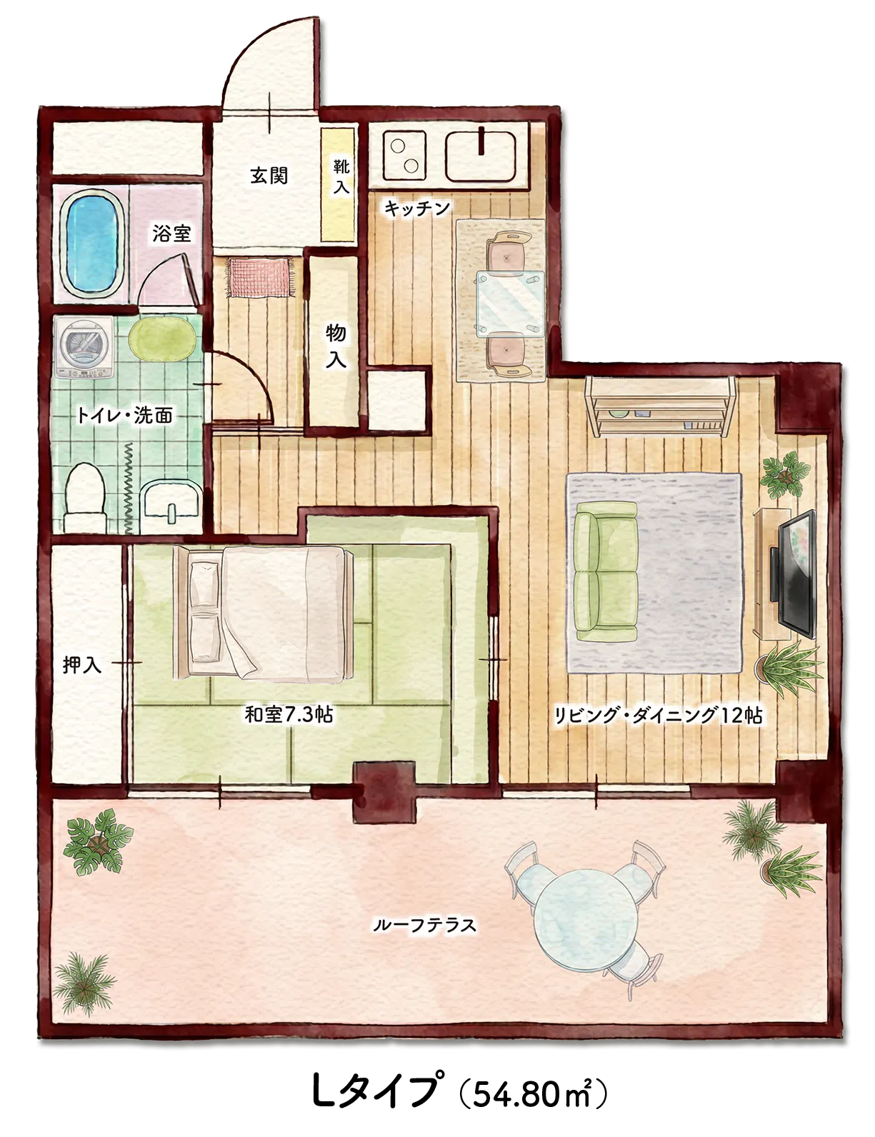 エバーライフ西大寺 間取図