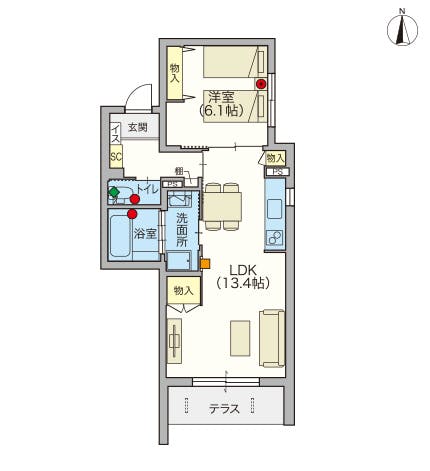 ヘーベルVillage池上　yzikegami(ワイズイケガミ) 間取図
