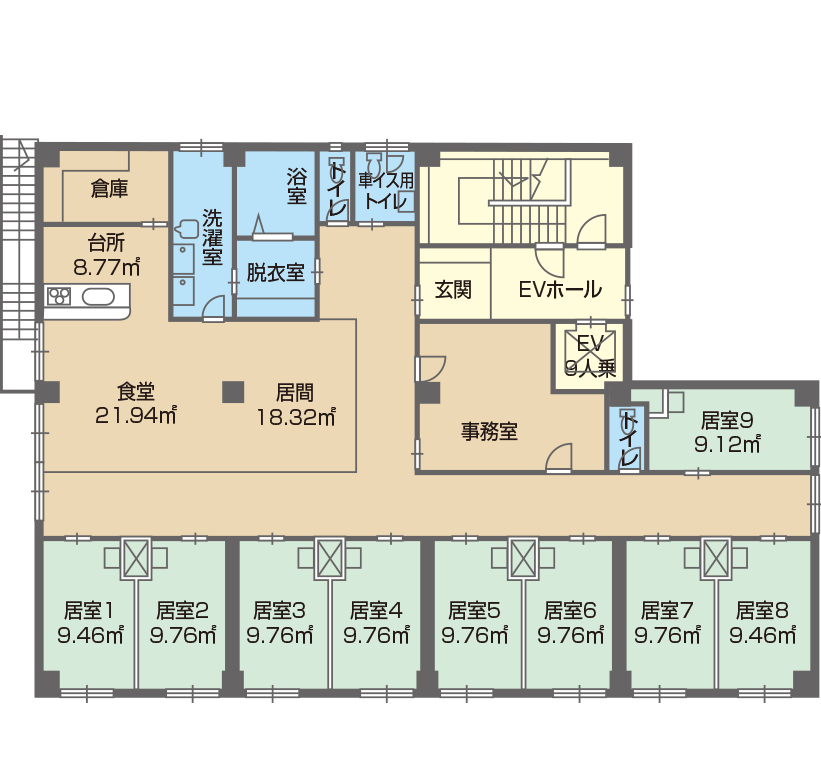 グループホームアムール忠岡 間取図