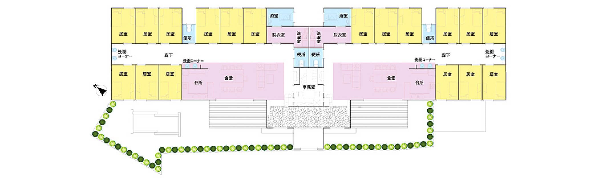 グループホーム岡宮の憩 間取図