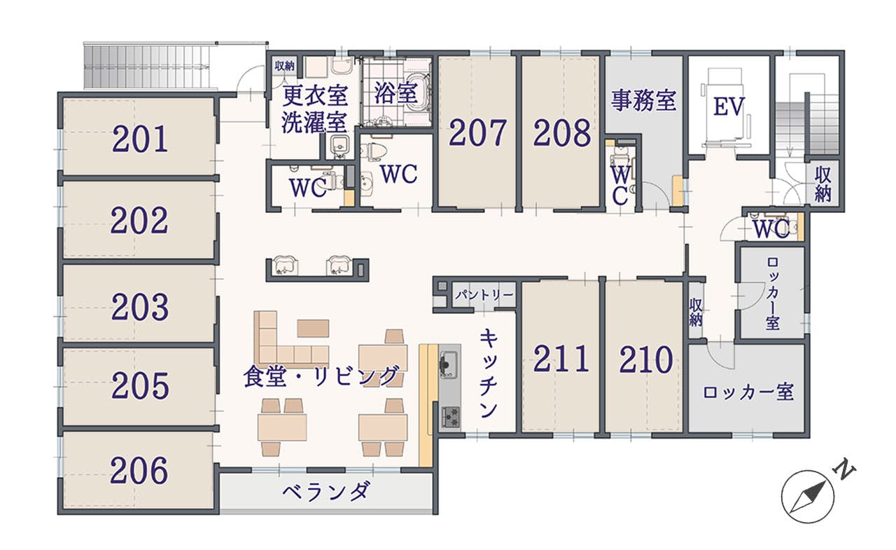 グループホームさくらいふ八田町 間取図