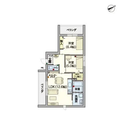 ヘーベルVillage本蓮沼 間取図