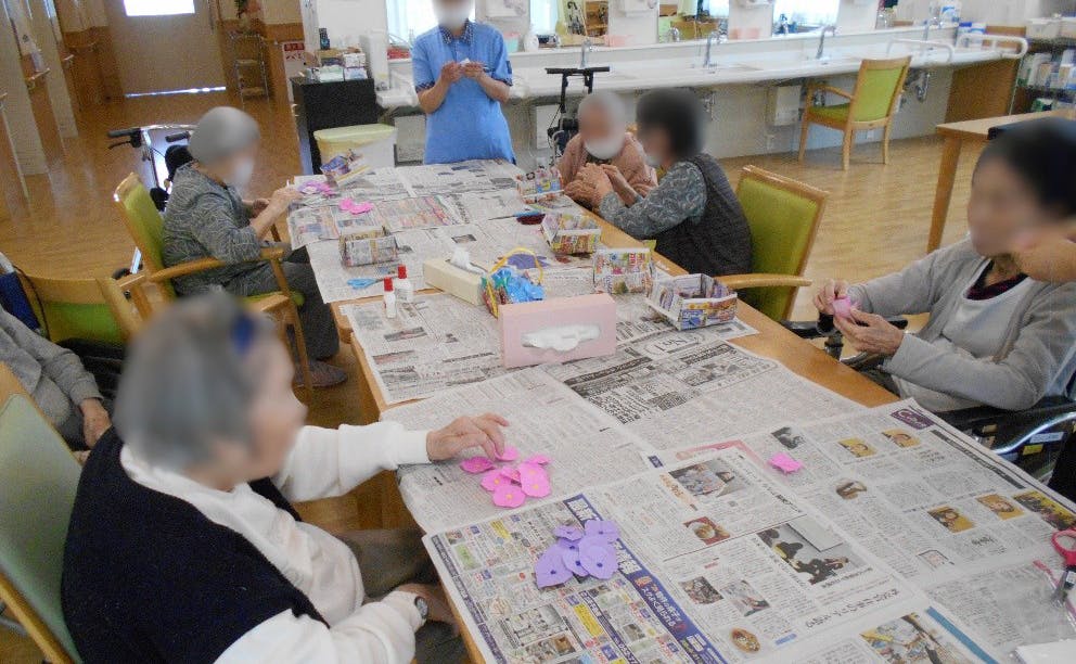 プレザンメゾン東起 紫陽花バスケット作り