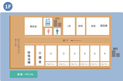 有料老人ホーム エコハウス くみのき 間取図