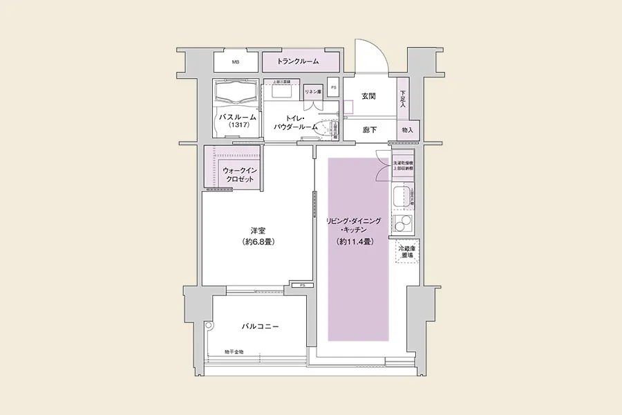 プラテシア芝浦アイランド 間取図