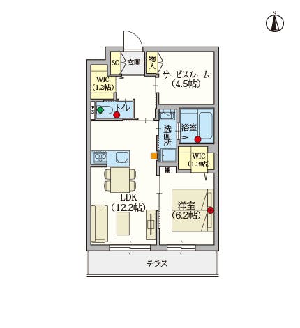 ヘーベルVillage世田谷桜丘 間取図