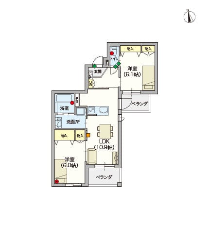 へーベルVillage府中若松 間取図