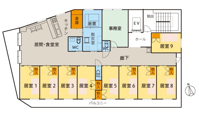 ツクイ津久井浜グループホーム 間取図