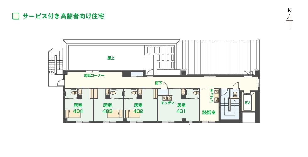 エイジフリーハウス京都三条大宮 間取図