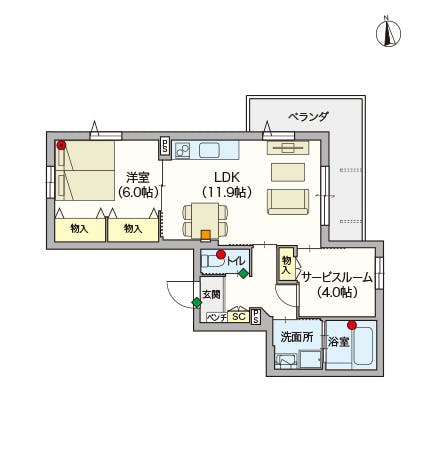 ヘーベルVillage豪徳寺～Kei Village～ 間取図