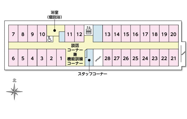 ツクイ・サンシャイン古河あかやま 間取図