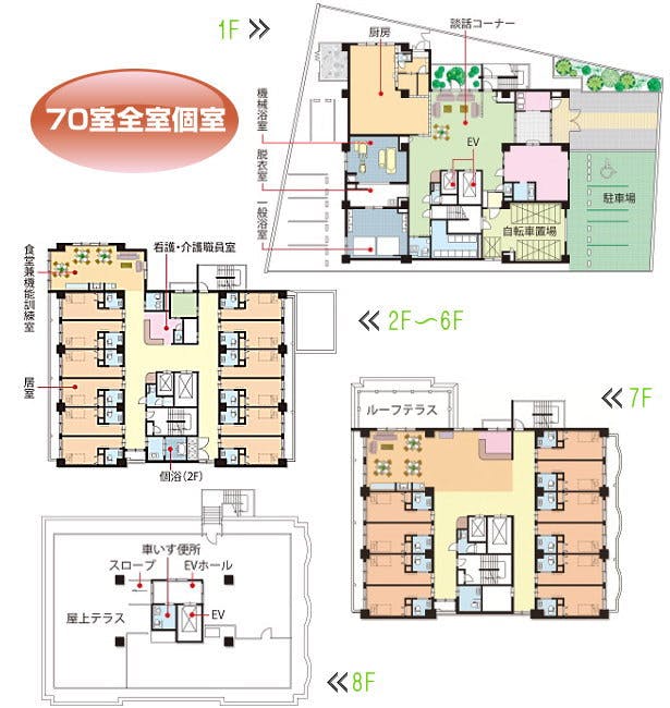 介護付有料老人ホーム ルーブル中崎 間取図