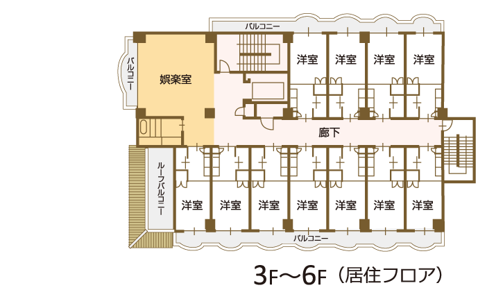 介護付有料老人ホーム シニアヴィラ パトリ 間取図