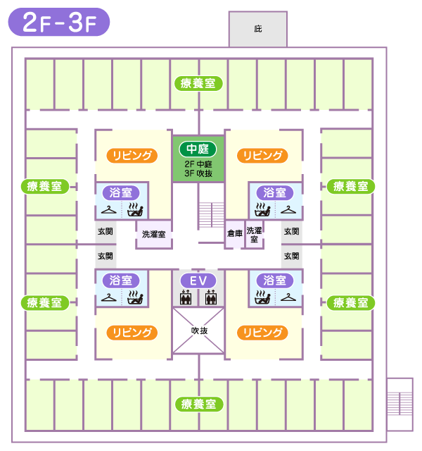 介護老人保健施設東住吉すみれ苑 間取図