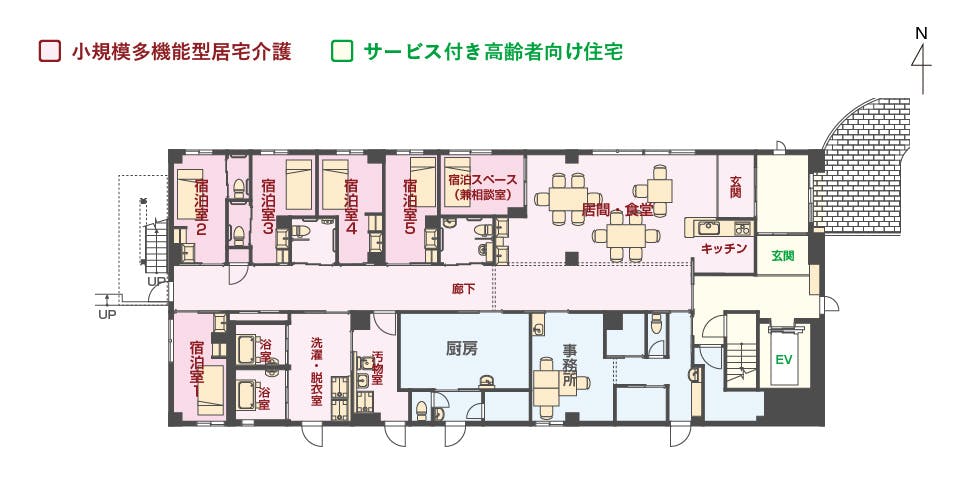 エイジフリーハウス京都三条大宮 間取図