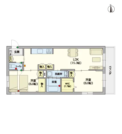ヘーベルVillage十条 間取図