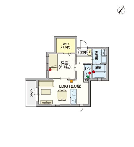 ヘーベルVillage元住吉Ⅱ 間取図