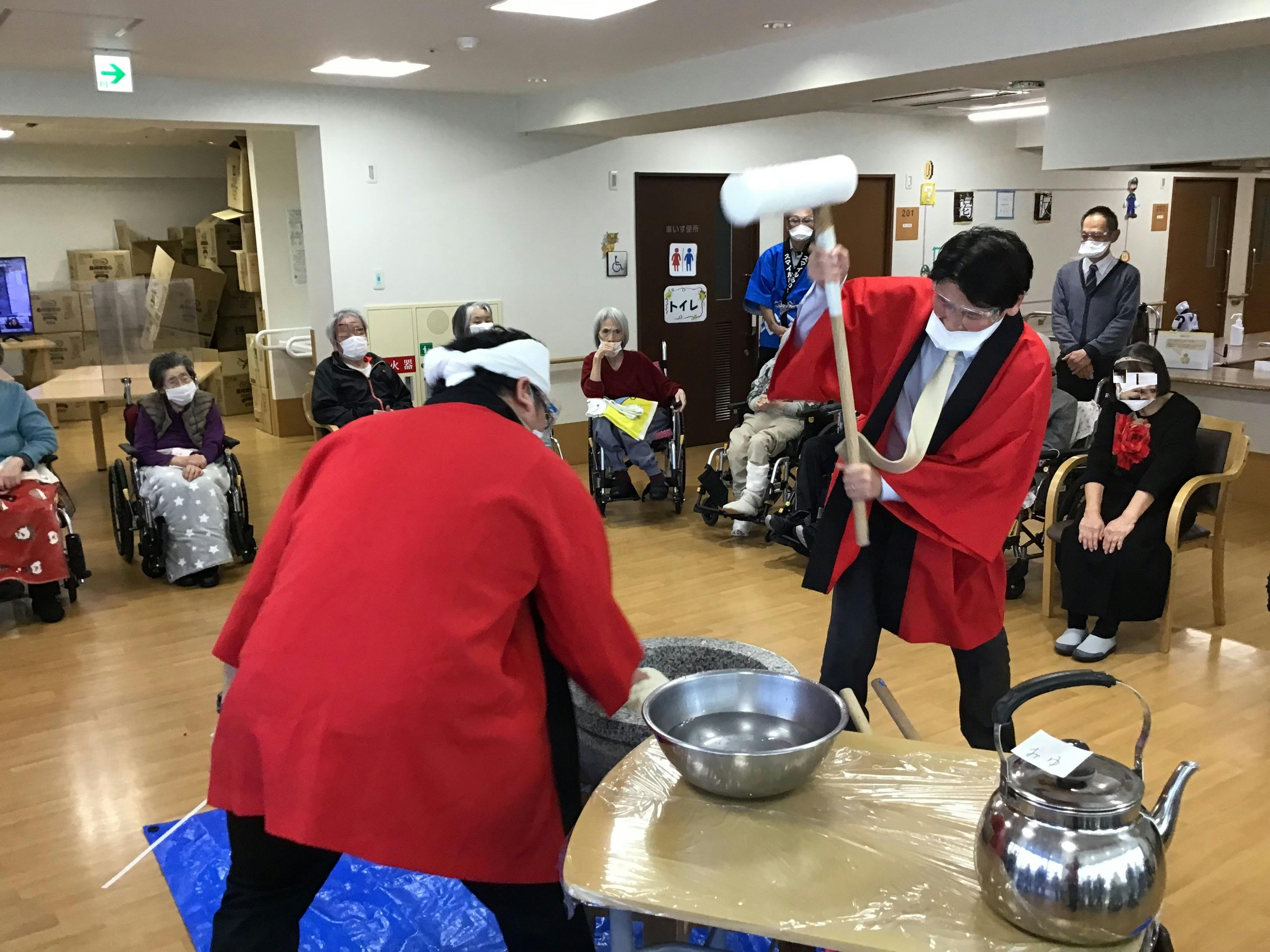 スマイルらいふ星田 餅つき
