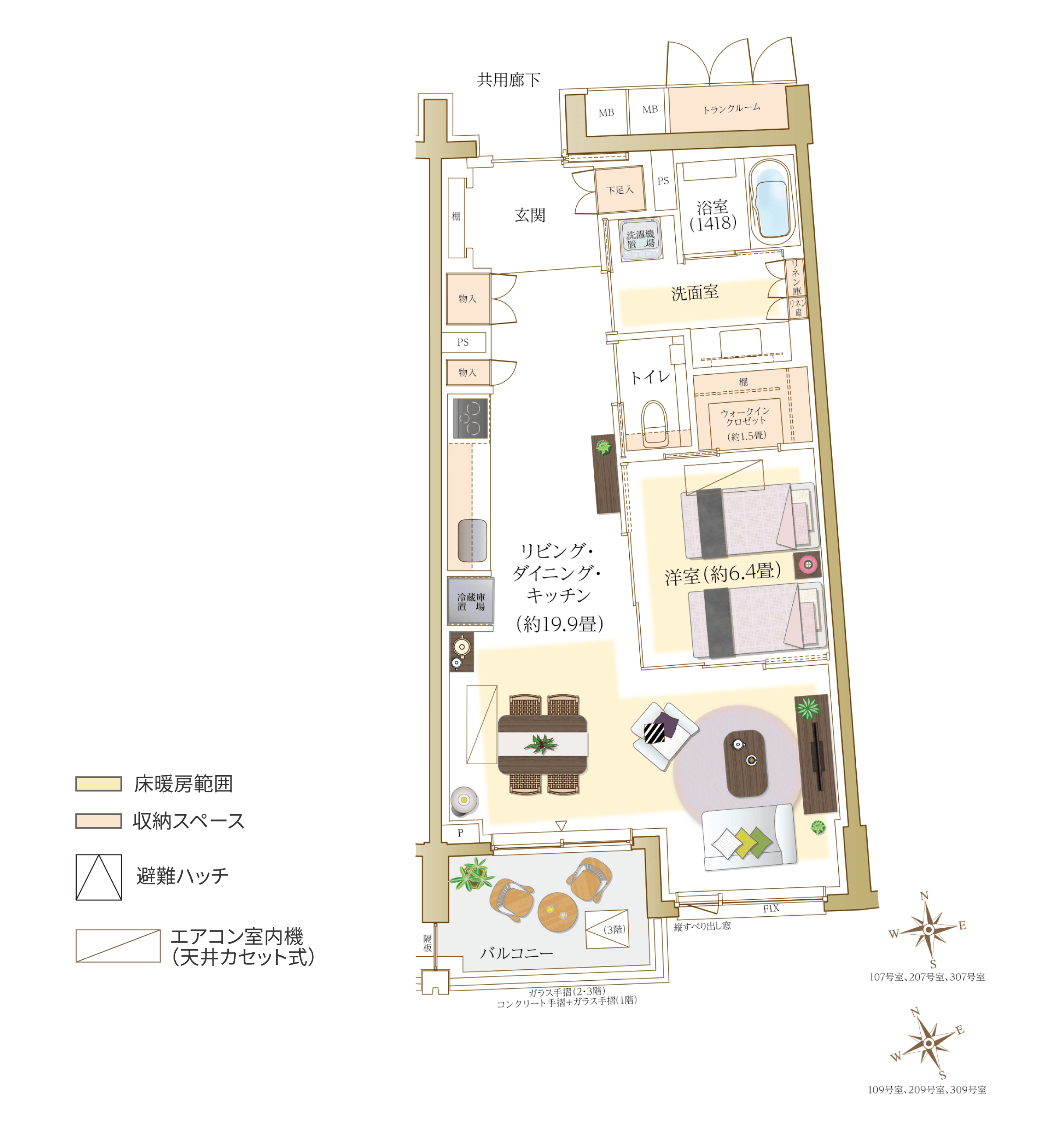パークウェルステイト浜田山 間取図