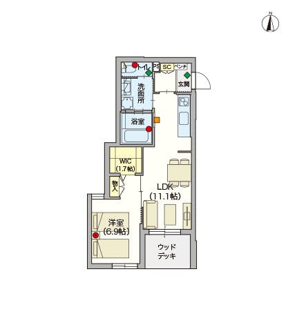 ヘーベルVillage下高井戸 間取図