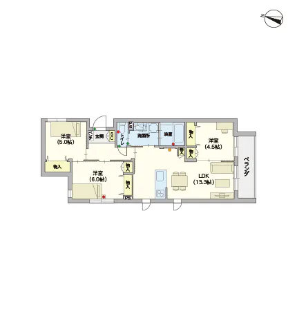 ヘーベルVillage品川双葉 間取図